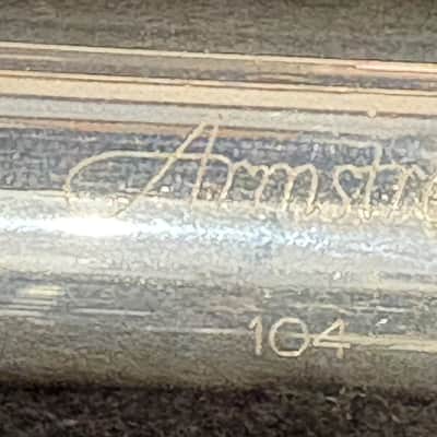 Armstrong 104 Student Model Closed-Hole Flute with C Foot, Offset G 2010s - Silver-Plated image 2