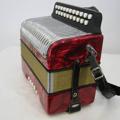 Hohner 3000AD Erica Two-Row Accordion 2010s - Red Pearl image 3