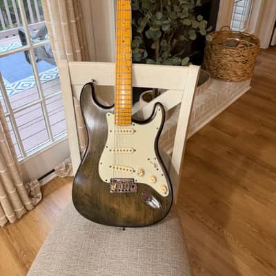 Fender Stratocaster Deluxe 2006-2008 - Faded Black Burst Nitrocellulose image 5