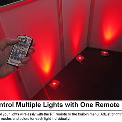 Rockville 4 PACK MINI RF1 V3 White DJ Par Wash Up Lights+Bag+RF+APP+Wireless DMX image 12