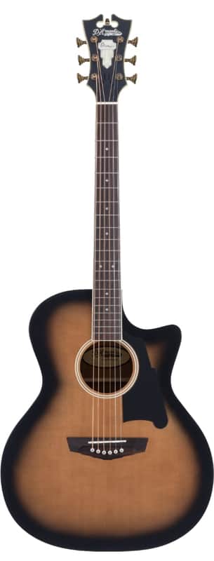 D'Angelico Premier Gramercy Solid Top Electric Acoustic Guitar - Aged Burst image 1