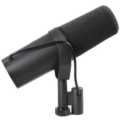 Shure SM7B Cardioid Dynamic Studio Vocal Microphone, includes standard and close-talk windscreens