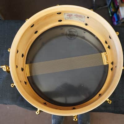 Pearl/Japan M-1946 50th Anniversary 5.5x14" Maple Snare Drum - Blackmist Lacquer image 17