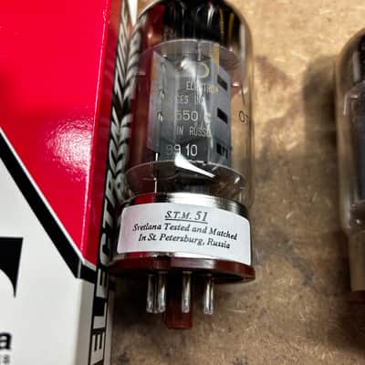 NOS NIB pair 1999 Svetlana 6550C / 6550 tubes image 3