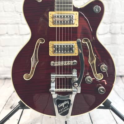 Gretsch G6659TFM Players Edition Broadkaster Jr. with Flame Maple Top Dark Cherry Stain 2017 image 2