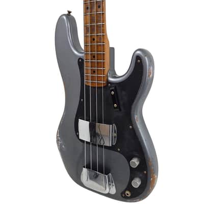 2025 Fender Custom Shop Empire ’58 Precision Bass – Faded Aged Charcoal Frost Metallic (9 lb 6 oz) image 2