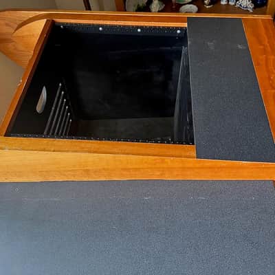 ARGOSY-STYLE CHERRY WOOD CONSOLE STUDIO DESK + 10-SPACE RACK SIDECAR - LOCAL PICKUP ONLY, SUN CITY CENTER,  FLORIDA 33573 image 9