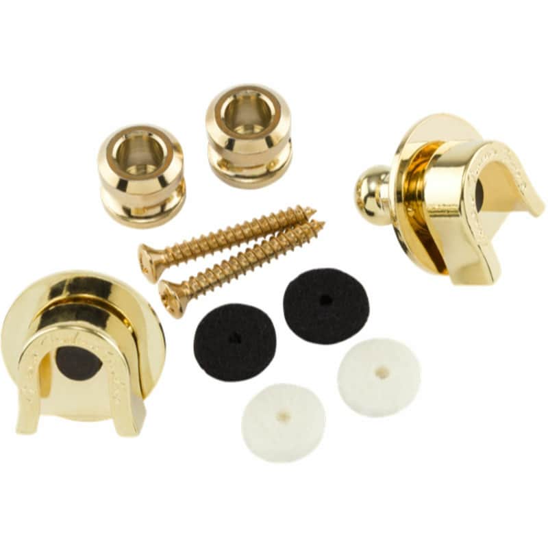 Fender Security Strap Locks and Buttons, Gold image 1
