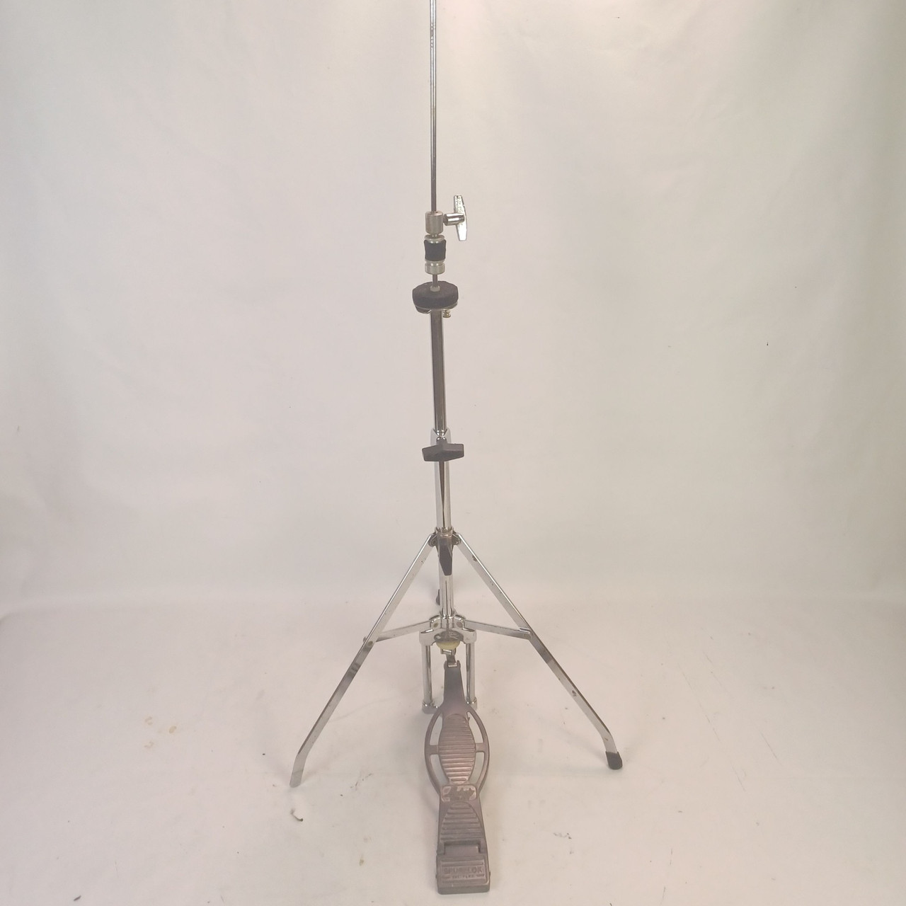 Ludwig #1124"Big Beat"Hi-Hat Stand Tripod Base+Pedal Spur-Lok Vintage 70s Cymbal — main photograph