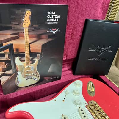 1956 Fender Stratocaster Masterbuilt By Dennis Galuszka Fiesta Red  Gold Hardware Journeyman Relic image 14