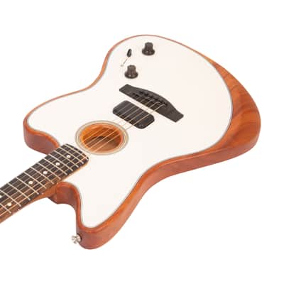 2021 Fender American Acoustasonic Jazzmaster, Arctic White, US216XXXX image 2