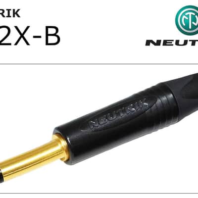 Curts Cords 18' Mogami Gold Guitar/Instrument cable with 1/4" Neutrik Gold Silent Right Angle to Straight Plugs image 7