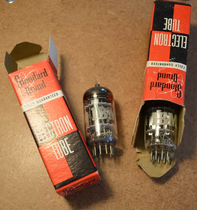 (2) NOS IBM 6072 Tubes for C12 251 microphones 60's? image 1