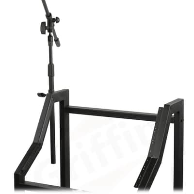 Griffin Rackmount Stand Cart and Adjustable Top Mixer Platform Rack Mount 25U - Rolling Holder for Music Studio Pro Audio Recording Cabinet Stage Equipment DJ PA Gear Display for Amplifiers, Effects image 3