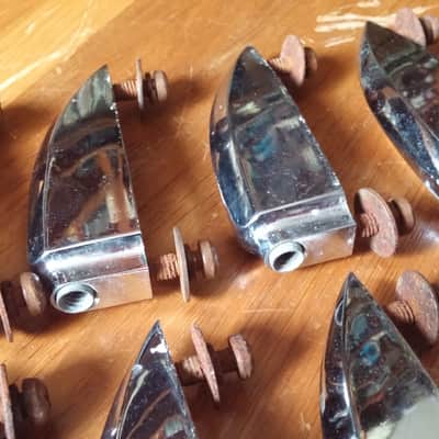 Royal Star Hoshino Pre Tama Crystar Bass Drum LUGS SET OF 8 60s 70s SONOR TEARDROP 16 AVAILABLE image 9