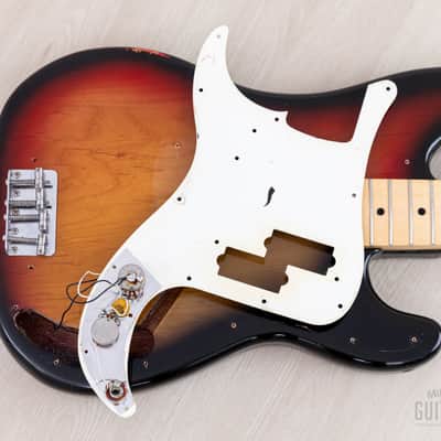 1973 Fender Precision Bass Sunburst Vintage Bass, Lightweight w/ "A" 1 1/2" Nut & Case image 21