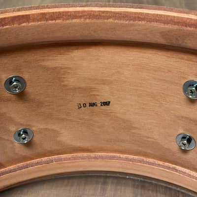 George Way Dunnett GW654T-TM 6.5 X 14'' Nyatoh Snare Drum 2017 - Dark Brown Matte Lacquer image 7
