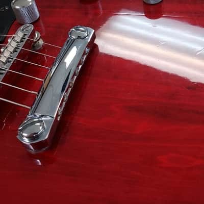 Hofner Contemporary Series Colorama Custom Double Cut DC Style Guitar 2006 - 2010 - Transparent Red image 7