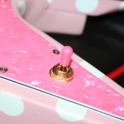 Xeno Guitars "Sweet Little Sixteen" Explorer-Shape, Pink Polka Dot image 7