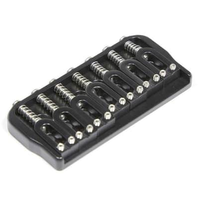USA Hipshot 41075B 7 String Hardtail Fixed Bridge .175" Floor w/ screws - BLACK image 1