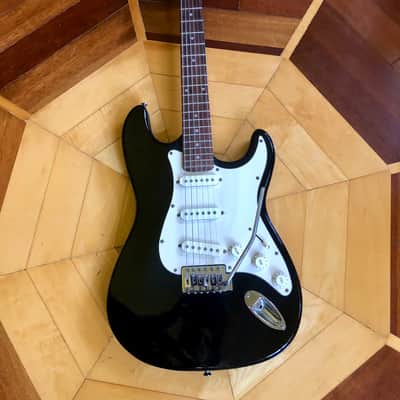 100% Original Vintage Spectrum Stratocaster Style Black Electric Guitar image 1