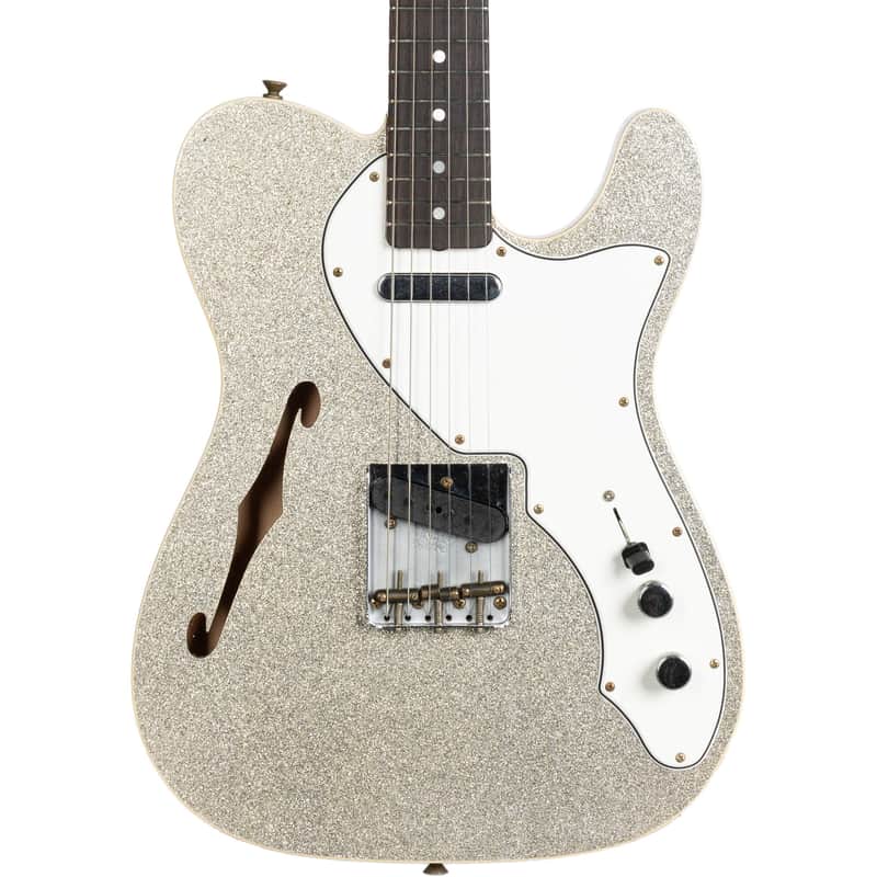 Fender Custom Shop ‘60 Telecaster Custom Thinline - Aged Silver Sparkle image 1