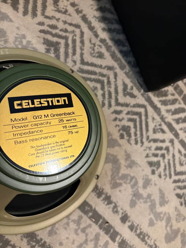 Celestion G12M Greenback 12" 25-Watt 16ohm Guitar Amp Speaker 2020s - White image 1