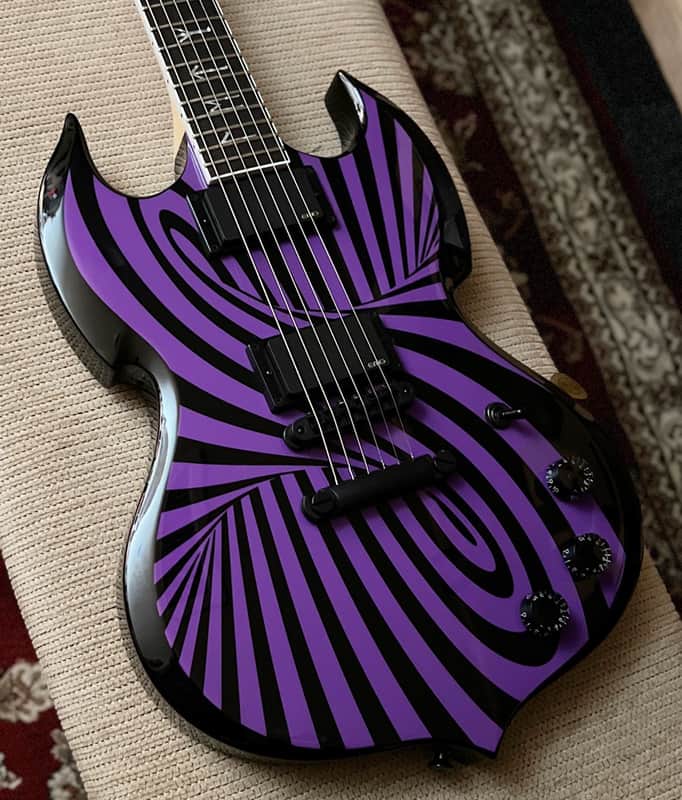 Wylde Audio Barbarian Custom Purple Blizzard Bullseye w/ Hard Case