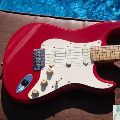 1995 Fender Eric Clapton Artist Series Stratocaster with Lace Sensor Pickups - Rare Torino Red - Yamano Export w COA - Pro Set Up! (Perfect Frets/Action/Intonation) image 10