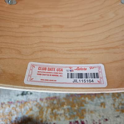 Ludwig Club Date USA 18-14-10" Maple/Poplar 7-ply Shells - Black/Gold Duco image 10
