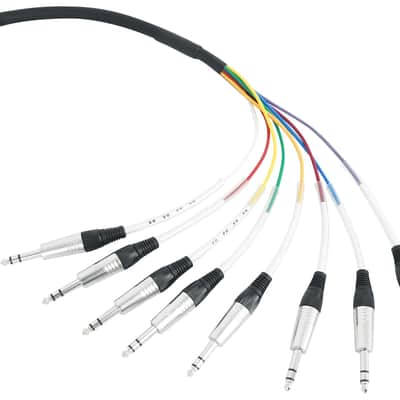 Rockville SQ806 8 Channel 6 Foot 1/4" TRS Snake Cable (Male to Male) image 3