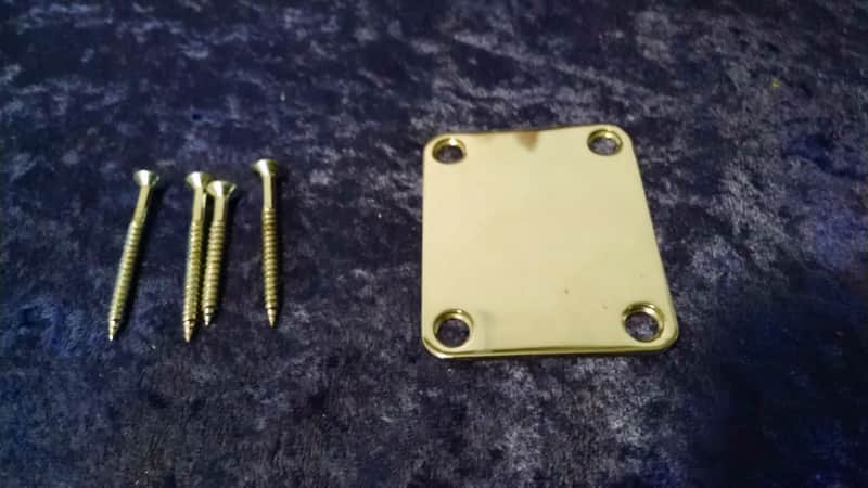 1990s Mighty Mite Chrome Neck Plate w/screws image 1
