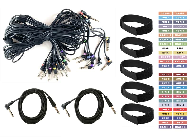 14 Cable Snake Wire Harness Kit Replacement Roland Drums: TD-10 TD-30 TD-50/50X image 1