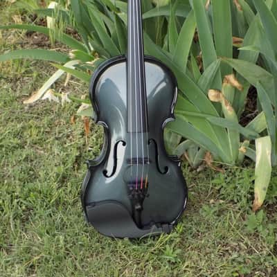 Glasser AEX Carbon Composite Acoustic Electric 4-String Violin 4/4 size 2020s Gun Metal image 10