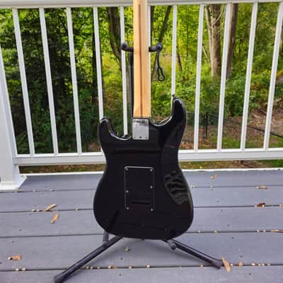 Fender American QMT Stratocaster with Pale Moon Ebony Fretboard 2020 - Transparent Black image 6