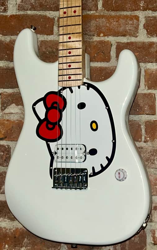 New Fender FSR Limited Edition Squier Hello Kitty Stratocaster - White, In Stock and Ready to Ship Ultra Fast! image 1