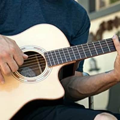 Washburn Comfort Deluxe 25 Series Grand Auditorium Cutaway Acoustic Electric Guitar, Natural (WCG25SCE-O-U) image 8