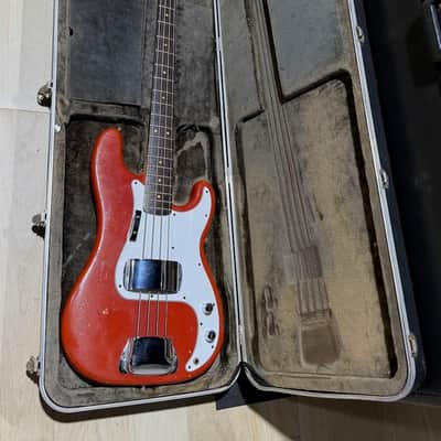 Fender Precision Bass 1979-81 - rare player grade Moroccan Red International Color on a budget. image 14