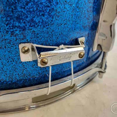 Ludwig 1960's "Jazz Festival"14"×5" " Blue Sparkle" #Pre-Serial 1960's image 4