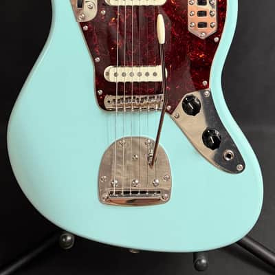 Squier FSR Classic Vibe 70's Jaguar Electric Guitar Daphne Blue Finish (703) image 1