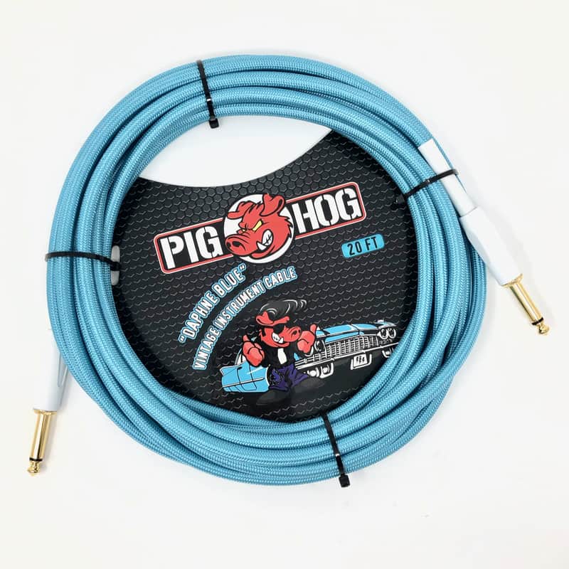 Pig Hog "Daphne Blue" 20-Foot Vintage Instrument Cable - 1/4 Straight-Straight (PCH20DB) image 1