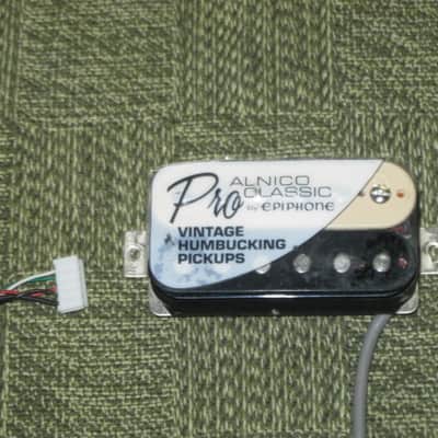 ONE new old stock A+ Epiphone ACPNHZCN-4 Alnico Classic Pro NECK, ZEBRA Humbucker, 7.7k Alnico V, Quick Connect, 4 conductor + screws & springs (2023) part of Epiphone's Pro Series Line of Humbuckers - which is called ProBUCKER image 3