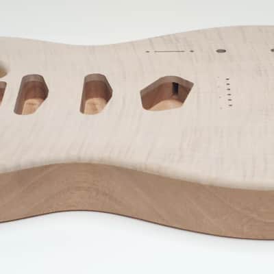 Shepard Custom Guitars Custom Telecaster Body Semi-hollow Backroute F Hole Optional Curly Maple Top 2026 - Unfinished image 5