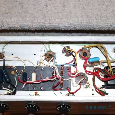 Vintage Fender Silverface Champ Tube Amp Chassis - Fully Working - No Tariffs image 6