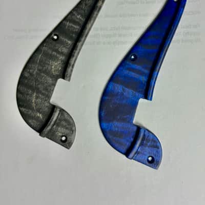 Woodcraft electric guitars Thumb rest Jazz Bass - Flame Black wood image 4