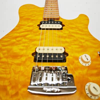 MUSIC MAN Axis Super Sport HH Trans Gold Electric Guitar, a6601 image 7