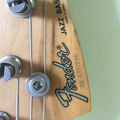 Fender Japan Jazz Bass Silver Series Black Electric Bass Guitar Rare Original Maple Rosewood Neck image 4