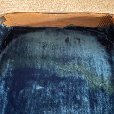 Vintage 1960’s Epiphone Newport Short Scale Bass Hardshell Case Gray Tolex Blue Interior CASE ONLY Extremely Rare image 9
