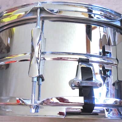 14" x 6.5" Premier 8-Lug Steel Beaded Shell Snare Drum - Vintage image 7