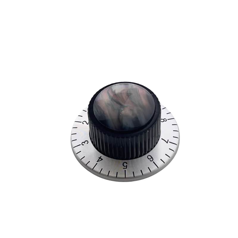 Cosmos (black with galaxies) - Custom Guitar Knobs - JUMBO Dial - 6mm Shaft for Fender, Squier, and Gibson Guitars with Split Shaft Pots image 1
